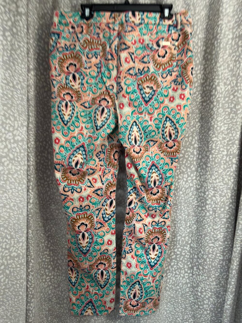 Chico's So Slimming Girlfriend Ankle Pants Paisley Print- Size 2.5 Long - Picture 2 of 9